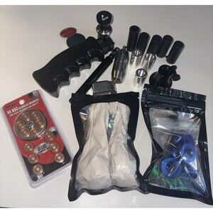 LOT of Vehicle DECOR Blue Aluminum Crank Handles, Gun Grip Handle Knob Shift etc